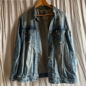 Distressed GAP Trucker Jean Jacket